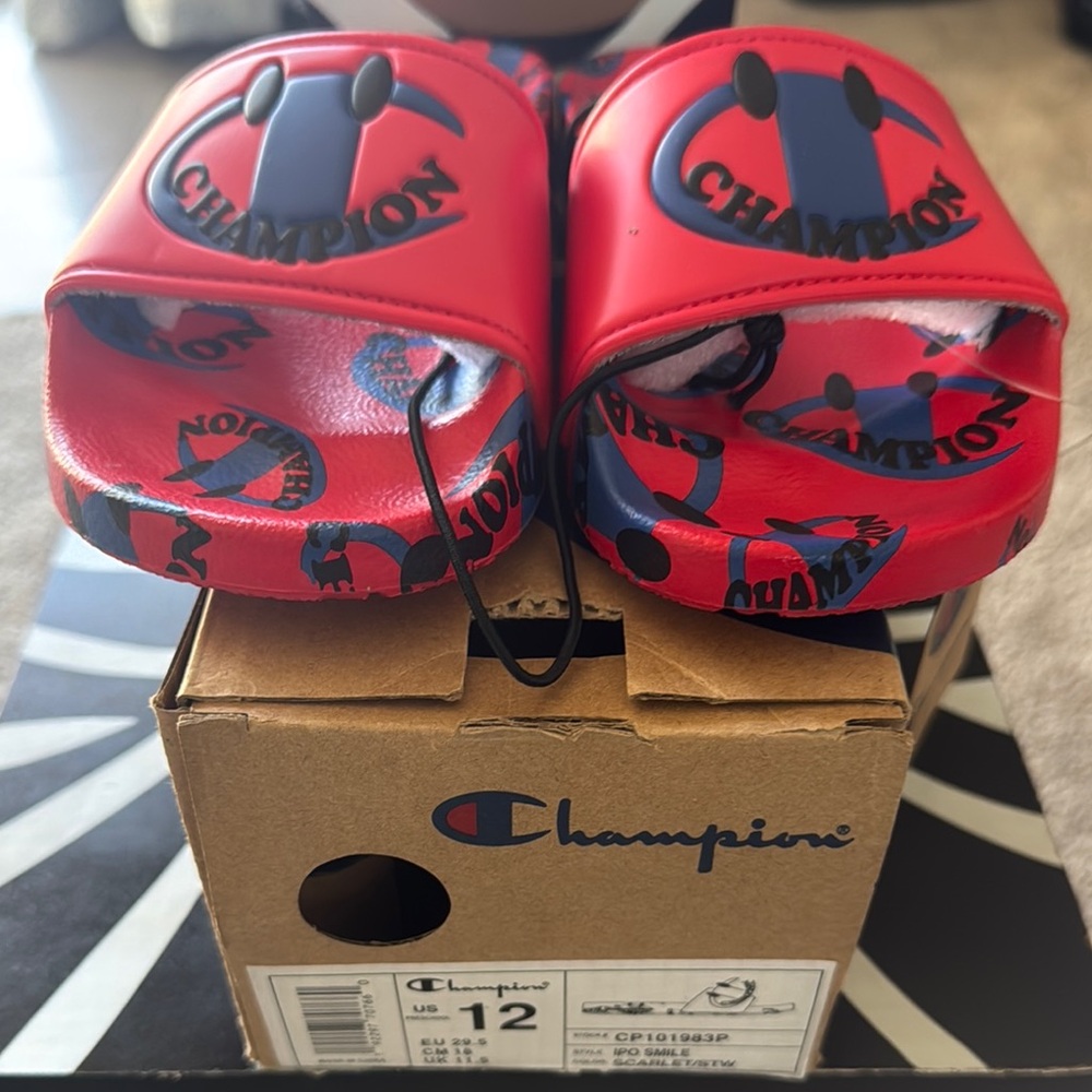 Champion Red Slide Sandals | NWT | Stylish & Comfortable